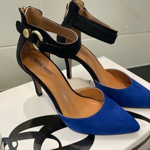 Nine West Black and Blue Heels